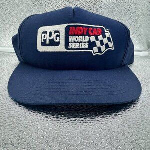 Vintage PPG IndyCar Racing Series Style Snapback Hat Dark Blue *NEW*